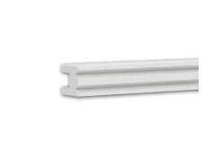 PROFHOME 651816 Wandleiste Friesleiste Zierleiste Stuckleiste 2 m 200 cm x 3 cm x 4 cm Weiß* Zierprofile