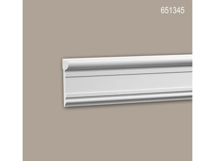 PROFHOME 651345 Wandleiste Friesleiste Zierleiste Wandleiste 2 m 200 cm x 2,2 cm x 9,4 cm Weiß* Zierprofile