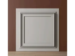 PROFHOME 159818-Box 3D Wandpaneele 1 Karton Set mit 6 Paneelen 1,5 m2 Weiß