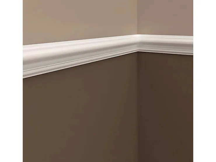 PROFHOME 151302F Flexible Wand- und Friesleiste Stuckleiste Zierleiste 2 m 200 cm x 2,5 cm x 6 cm Weiß* Zierprofile