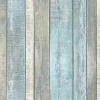 PROFHOME 319932-GU Holz Tapete Holzoptik Matt Blau Grau Creme 0,53 m x 10,05 m 5,33 m2 Blau