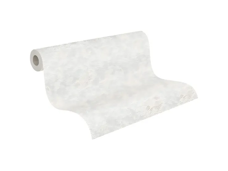 PROFHOME 145215-GU Spachtel Putz Tapete Struktur Matt Weiß 1,06 m x 25,00 m 26,50 m2 Weiß