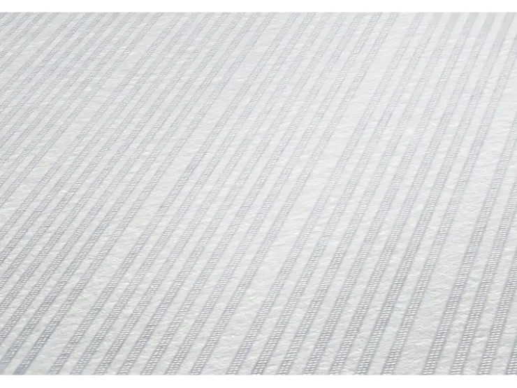 PROFHOME 644916-GU Streifen Tapete Struktur Matt Weiß 0,53 m x 10,05 m 5,33 m2 Weiß