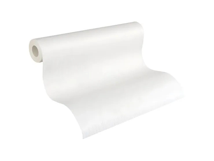 PROFHOME 248510-GU Struktur Tapete Streifen Matt Weiß 0,53 m x 10,05 m 5,33 m2 Weiß* Überstreichbare Tapeten