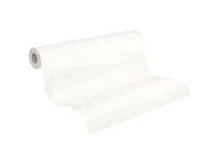 PROFHOME 252715-GU Struktur Tapete Gestreiftes Muster Matt Weiß 1,06 m x 25,00 m 26,50 m2 Weiß