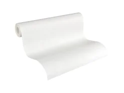 PROFHOME 927514-GU Struktur Tapete Uni Matt Weiß 0,53 m x 10,05 m 5,33 m2 Weiß