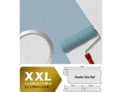 PROFHOME 145116-GU Textiloptik Tapete Struktur Matt Weiß 1,06 m x 25,00 m 26,50 m2 Weiß* Überstreichbare Tapeten