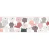 PROFHOME 403741-GU Tiermotiv Tapete Kindertapete Matt Rosa Grau Weiß 0,75 m2 0,15 m x 5,00 m 0,75 m2 Rosa* Bordüren