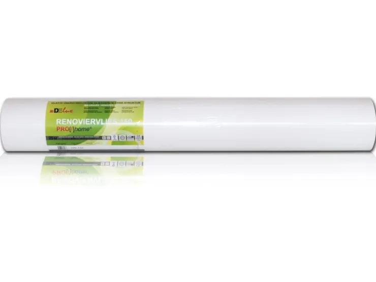 PROFHOME Renoviervlies 150 g Malervlies Saniervlies Vliestapete 1 Karton mit 9 Rollen 168,75 m2 Weiß* Überstreichbare Tapeten