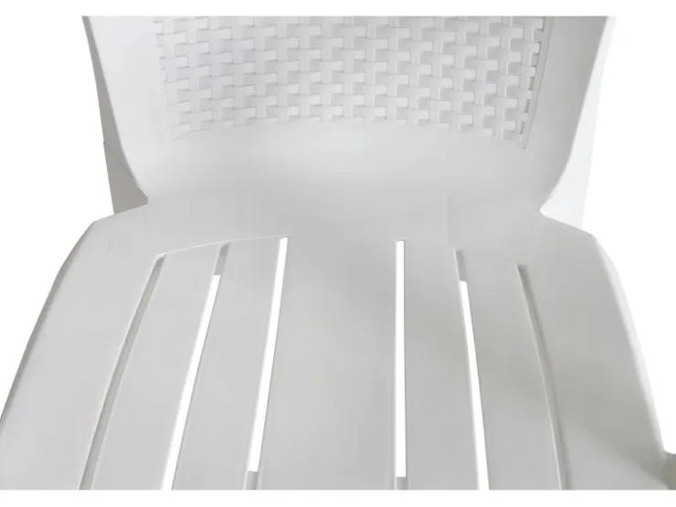 Progarden Stapelsessel Eden Weiß 62 cm x 60 cm x 89 cm* Stühle