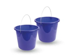 ProHome Eimer Inkl. Metallbügel Dunkelblau 5 Liter 2er Pack* Reinigung|Malerbedarf