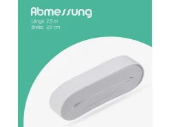 ProHome Gummiband 2,5 m x 2,0 cm Weiß* Kissenbezüge