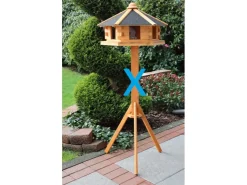 Promadino Vogelhaus Fehmarn aus Kiefernholz Ø 59 cm Höhe 38 cm ohne Fuß* Vogelbedarf