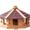 Promadino Vogelhaus Knusperhäuschen imprägniertes Kiefernholz Ø 59 cm Höhe 38 cm