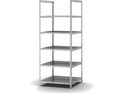PROREGAL Aktenregal Schraubsystem Grundregal HxBxT 185 x 75 x 60 cm 5 Ebenen Fachlast 90 kg Ohne Deckboden Beidseitig Nutzbar* Büroregale