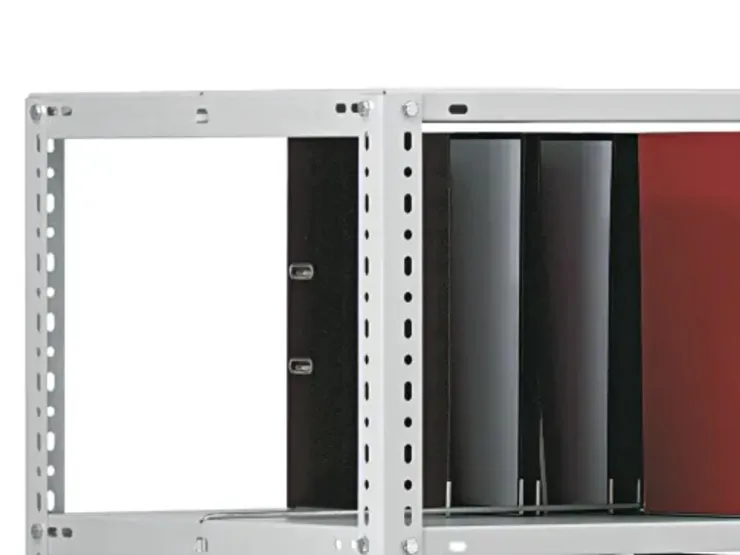 PROREGAL Aktenregal Schraubsystem Grundregal HxBxT 185 x 100 x 60 cm 6 Ebenen Fachlast 90 kg Mit Deckboden Beidseitig Nutzbar* Büroregale