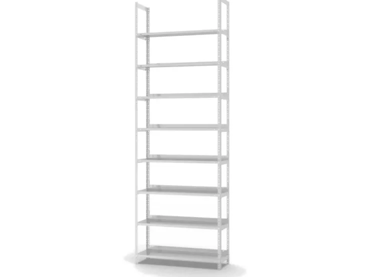 PROREGAL Aktenregal Schraubsystem Grundregal HxBxT 290 x 100 x 30 cm 8 Ebenen Fachlast 60 kg Ohne Deckboden Einseitig Nutzbar* Büroregale