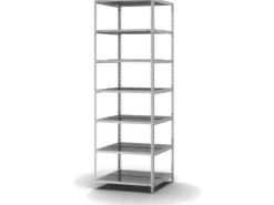 PROREGAL Aktenregal Schraubsystem Grundregal HxBxT 220 x 75 x 60 cm 7 Ebenen Fachlast 90 kg Mit Deckboden Beidseitig Nutzbar* Büroregale
