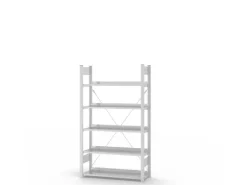 PROREGAL Aktenregal Stecksystem T-Profil Grundregal HxBxT 175 x 100 x 30 cm 5 Ebenen Fachlast 60 kg Einseitig Nutzbar* Büroregale