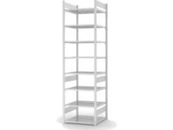 PROREGAL Aktenregal Stecksystem T-Profil Grundregal HxBxT 270 x 75 x 60 cm 8 Ebenen Fachlast 90 kg Beidseitig Nutzbar