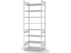 PROREGAL Aktenregal Stecksystem T-Profil Grundregal HxBxT 270 x 100 x 60 cm 8 Ebenen Fachlast 90 kg Beidseitig Nutzbar* Büroregale