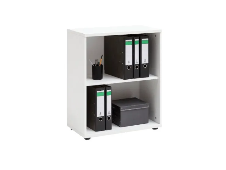PROREGAL Aktenregal Tiger Small HxBxT 77 x 65 x 34 cm 2 Fächern Weiß* Büroregale