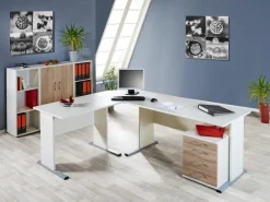 PROREGAL Aktenregal Tiger Medium HxBxT 110 x 40 x 34 cm 3 Fächern Weiß* Büroregale