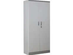 PROREGAL Aktenschrank Beetle 4 Fachböden HxBxT 195 x 92 x 42 cm Grau & Weiß