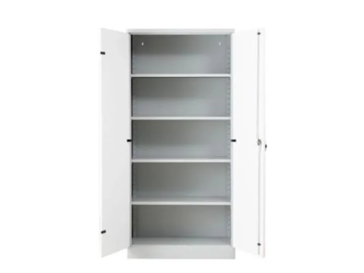 PROREGAL Aktenschrank Beetle 4 Fachböden HxBxT 195 x 92 x 42 cm Grau & Weiß