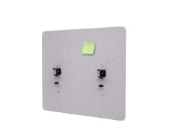 PROREGAL Akustik-Tischtrennwand HxBxT 60x65x2 cm Doppelwandig Stoff Büro-Sichtschutz Schreibtisch Pinnwand