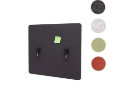 PROREGAL Akustik-Tischtrennwand HxBxT 60x65x2 cm Doppelwandig Stoff Büro-Sichtschutz Schreibtisch Pinnwand* Pinnwände