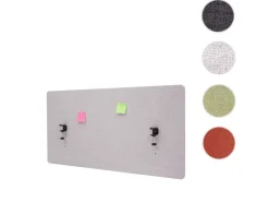 PROREGAL Akustik-Tischtrennwand HxBxT 60x65x2 cm Doppelwandig Stoff Büro-Sichtschutz Schreibtisch Pinnwand* Pinnwände