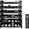 PROREGAL CURVA Weinregal 6x Ebenen für 36 Flaschen HxBxT 72x60x30cm Schwarz