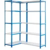 PROREGAL Eckregal Metal Shark HxBxT 180 x 90 x 30 cm Fachlast 80 kg Blau
