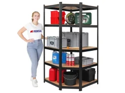 PROREGAL Eckregal Ragnar für Gesamtlast 875 kg HxBxT 180 x 90 x 60 cm Kellerregal Steckregal Garagenregal Lagerregal* Metallregale