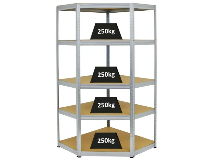 PROREGAL Eckregal Slim Elephant HxBxT 180 x 90 x 45 cm Fachlast 250 kg