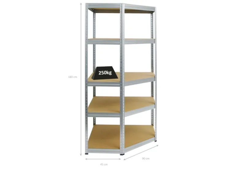 PROREGAL Eckregal Slim Elephant HxBxT 180 x 90 x 45 cm Fachlast 250 kg