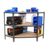 PROREGAL Eckregal Small Muli HxBxT 90 x 90 x 40 cm 3 Fachböden Fachlast 200 kg Anthrazit