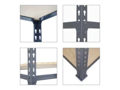PROREGAL Eckregal Small Muli HxBxT 90 x 90 x 50 cm 3 Fachböden Fachlast 200 kg Anthrazit* Eckregale