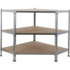 PROREGAL Eckregal Small Muli HxBxT 90 x 90 x 30 cm 3 Fachböden Fachlast 200 kg Verzinkt* Eckregale