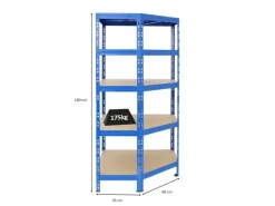 PROREGAL Eckregal Tiger HxBxT 180 x 90 x 45 cm Fachlast 175 kg