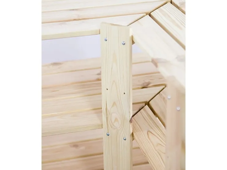 PROREGAL Eckregal Woodland HxBxT 166,4 x 85 x 50 cm Fachlast 120 kg 5 Fachboden Kiefernholz Natur