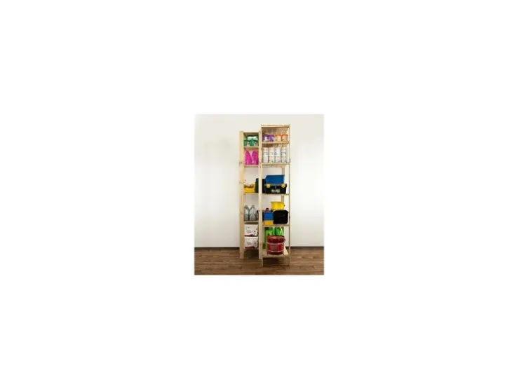 PROREGAL Eckregal Woodland HxBxT 230 x 85 x 50 cm Fachlast 120 kg 6 Fachboden Kiefernholz Natur* Eckregale