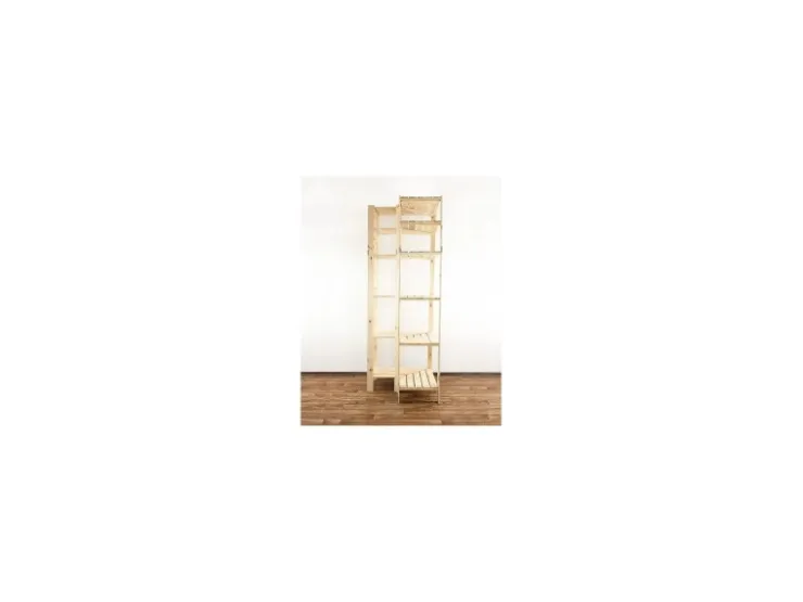 PROREGAL Eckregal Woodland HxBxT 230 x 85 x 50 cm Fachlast 120 kg 6 Fachboden Kiefernholz Natur* Eckregale