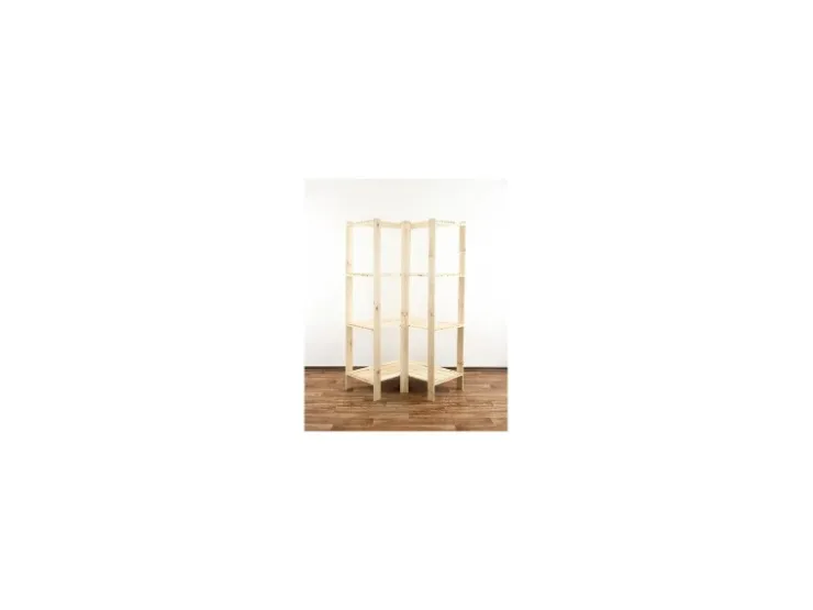 PROREGAL Eckregal Woodland HxBxT 166,4 x 85 x 50 cm Fachlast 120 kg 4 Fachboden Kiefernholz Natur* Holzregale|Eckregale