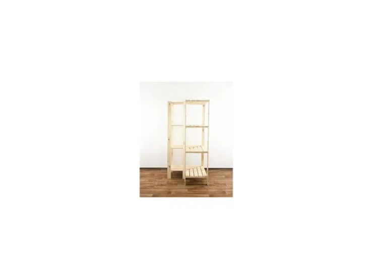 PROREGAL Eckregal Woodland HxBxT 166,4 x 85 x 50 cm Fachlast 120 kg 4 Fachboden Kiefernholz Natur* Holzregale|Eckregale