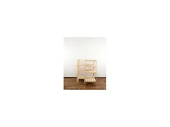 PROREGAL Eckregal Woodland HxBxT 115 x 85 x 50 cm Fachlast 120 kg 4 Fachboden Kiefernholz Natur