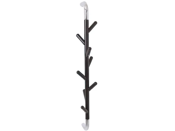 PROREGAL Elegante Drehbare Wandgarderobe Mit 8 Haken HxBxT 80 x 13 x 15 cm & Haken Verchromt