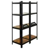 PROREGAL 2er Vintage Series Schwerlastregal Ragnar Set HxBxT 150x45x45cm Fachlast 100kg Vintagebraun-Schwarz* Weitere Regale