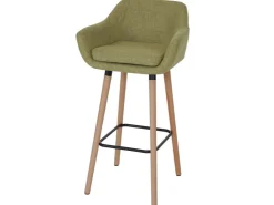PROREGAL 2er-Set Barhocker Oslo Mit Lehne Sitzhöhe 79cm Textil Barstuhl Tresenhocker